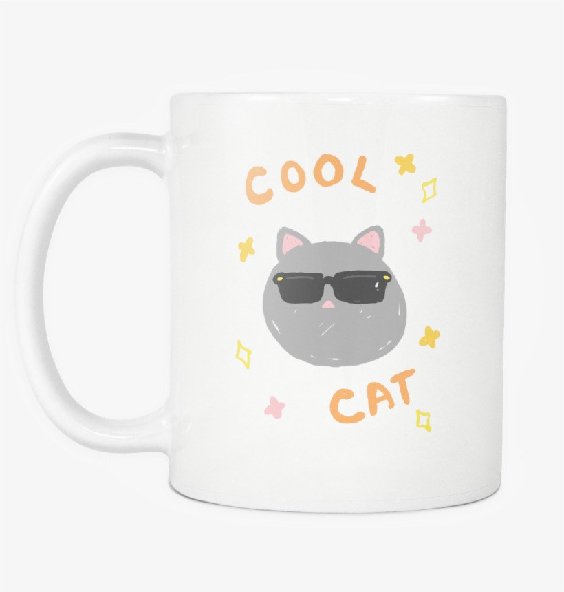 Cool Cat Mug - Mug, transparent png download