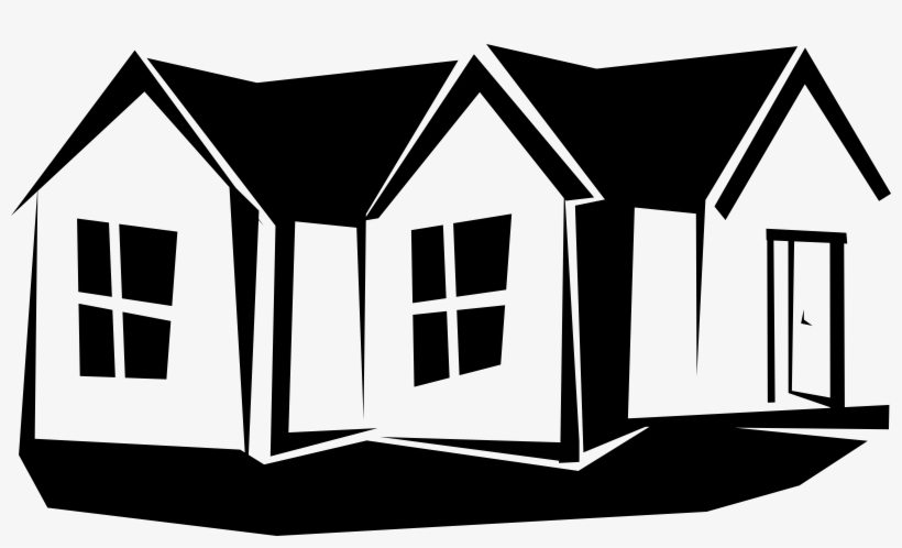 This Free Icons Png Design Of House In B/w, transparent png download