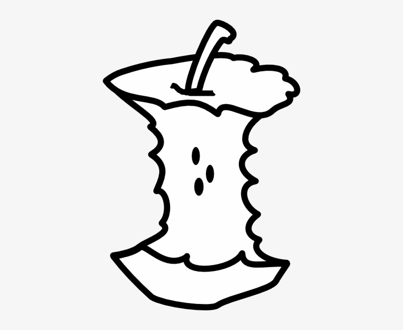 Clipart - Another Apple - Apple Core Clipart, transparent png download
