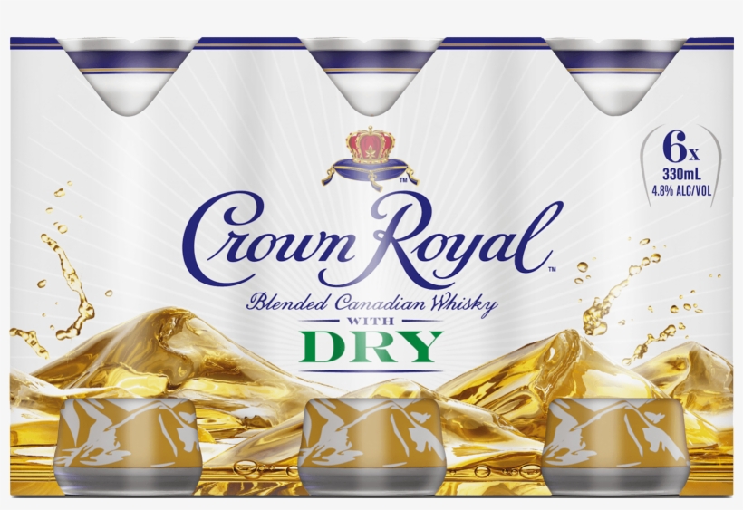 Crown Royal Whisky & Dry Cans 330ml 6 Pack - Crown Royal Canadian Whisky Vanilla 375ml, transparent png download