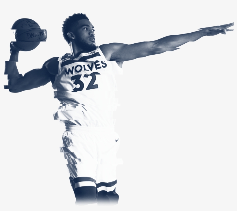 Karl-anthony Towns Glitch Effect - Minnesota Timberwolves, transparent png download