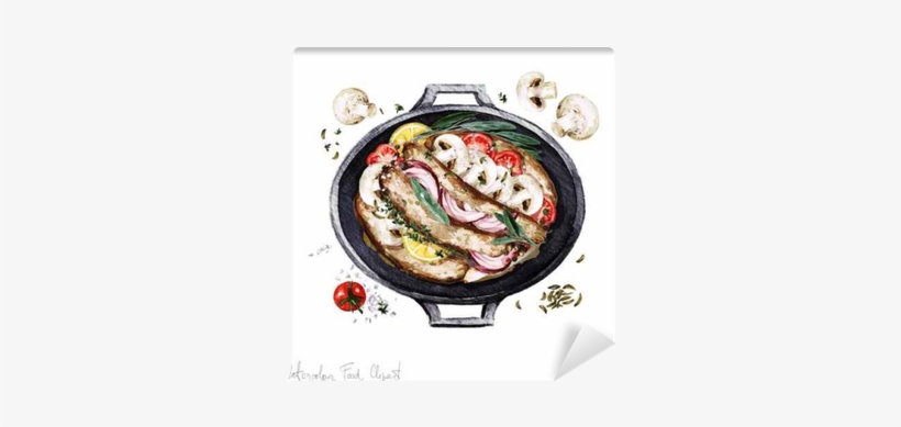 Watercolor Food Clipart - Illustration Watercolor Food Casserole, transparent png download