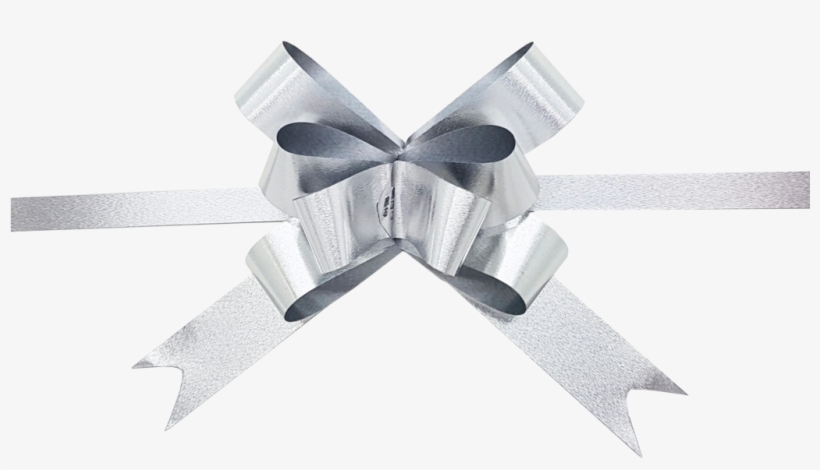 Silver Brushed Metallic Pull Bows - Blade, transparent png download