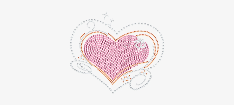 Pink Cute Heart Full Front T-shirt Motif - Heart, transparent png download