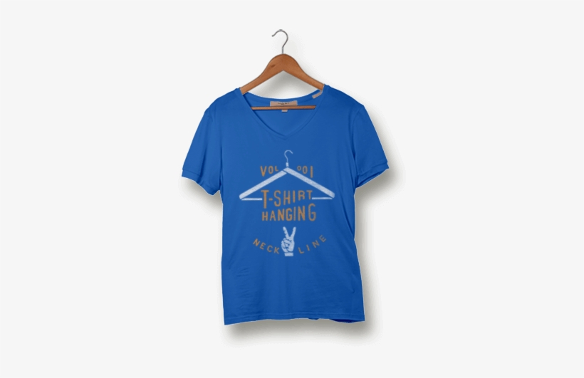 Men T Shirt Blue - T Shirt Hanging Png, transparent png download