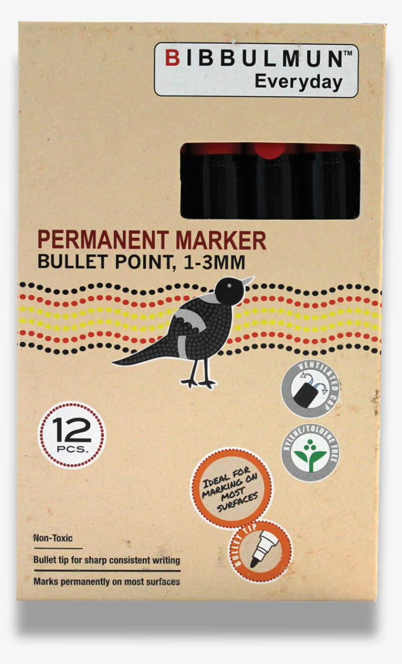 Bibbulmun Permanent Markers Have A Bullet Tip For Smooth - Black Cat, transparent png download