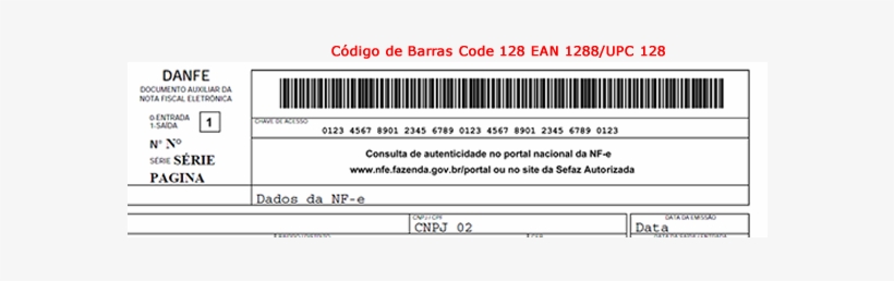 Img Barcode Cod128 - Codigo De Barras Nota Fiscal Eletronica, transparent png download