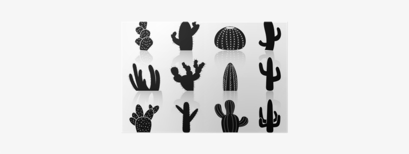 Round Cactus Silhouette, transparent png download