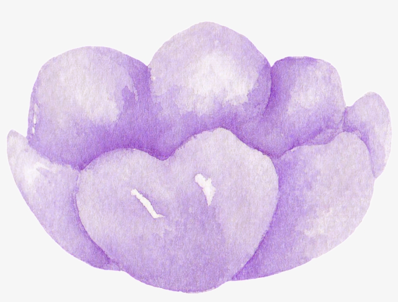 Purple Watercolor Floral Transparent Decorative - Watercolor Painting, transparent png download
