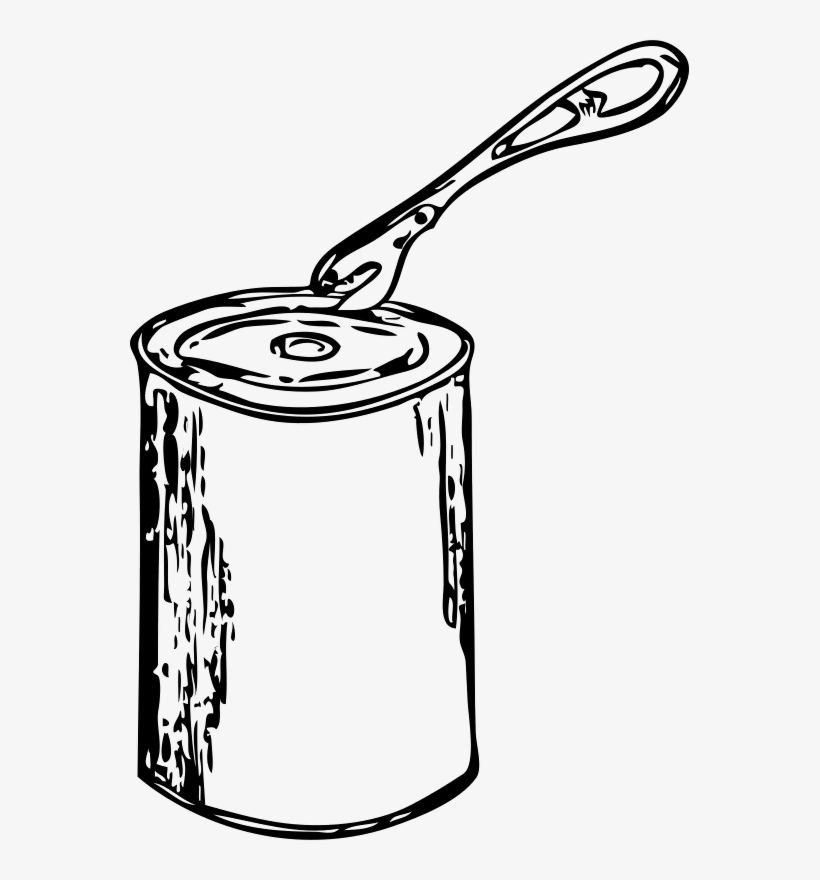 Can Opener， Free Graphics - Clipart Can Black And White, transparent png download