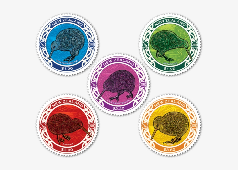 2018 Round Kiwi Set Of Stamps - Circle, transparent png download