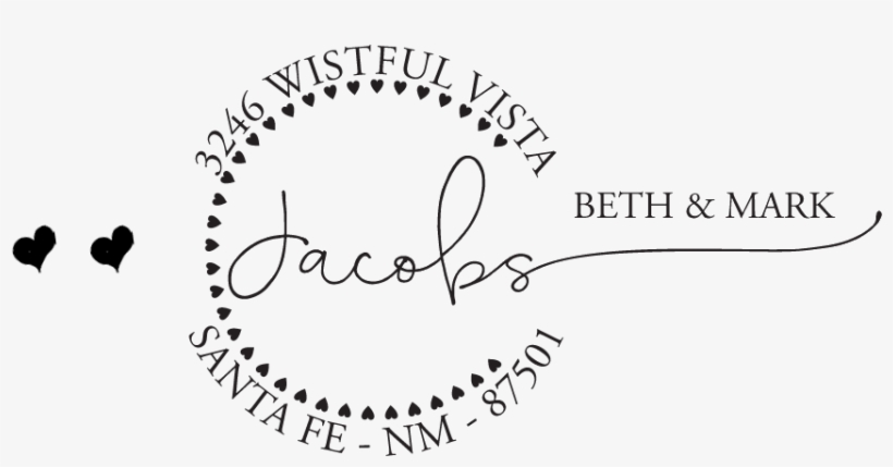 Calligraphy Circle Return Address Stamp - Daughters For Zion Logo, transparent png download