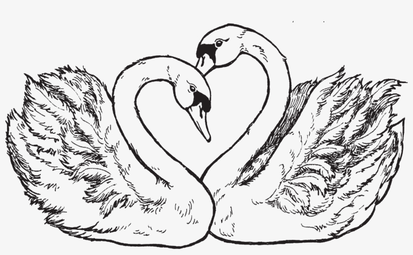 Psx Designs Heart Swans Psx Rubber Stamp #k1738, transparent png download