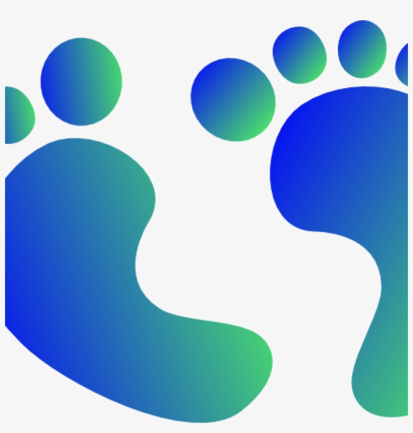 Baby Feet Clip Art Blue Green Ba Feet Clip Art At Clker - Clip Art, transparent png download