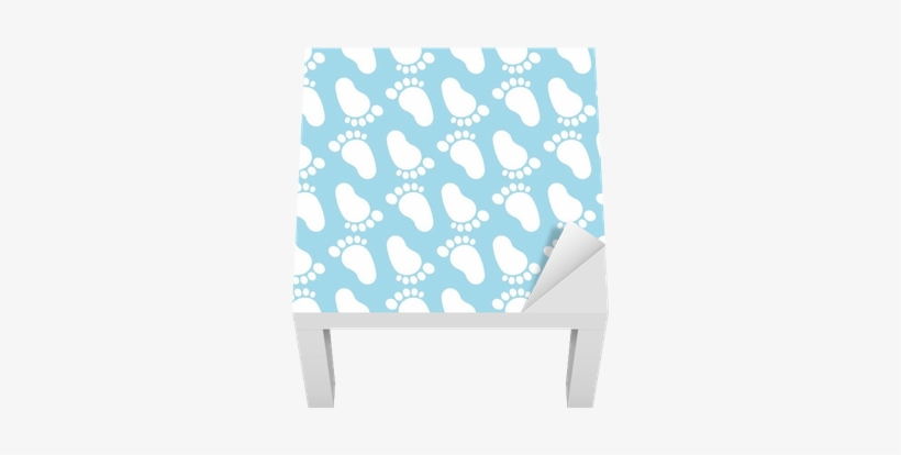 Seamless Blue Baby Feet Pattern Lack Table Veneer • - Indian Elephant, transparent png download