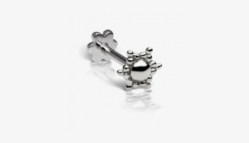 Diamond Princess Cut Ball Trinity Threaded Stud (helix), transparent png download