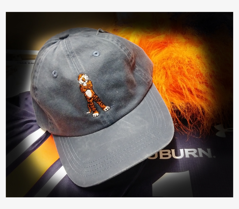 Youth Navy Adjustable Hat With Embroidered Standing - Aubie The Tiger, transparent png download
