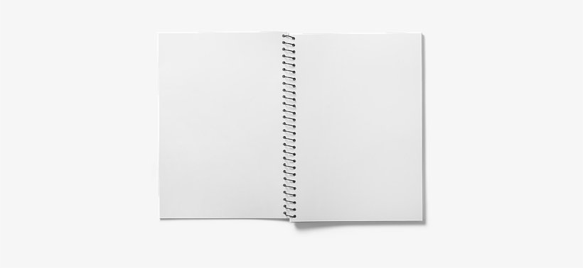 Free Photo Open Empty Pages Notebook Spiral Notebook - Notebook, transparent png download