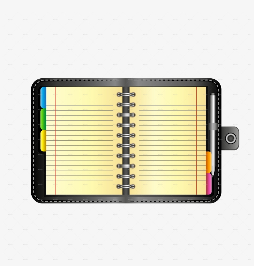 Open Black Notebook Open Black Notebook - ÷ Black Notebook, transparent png download