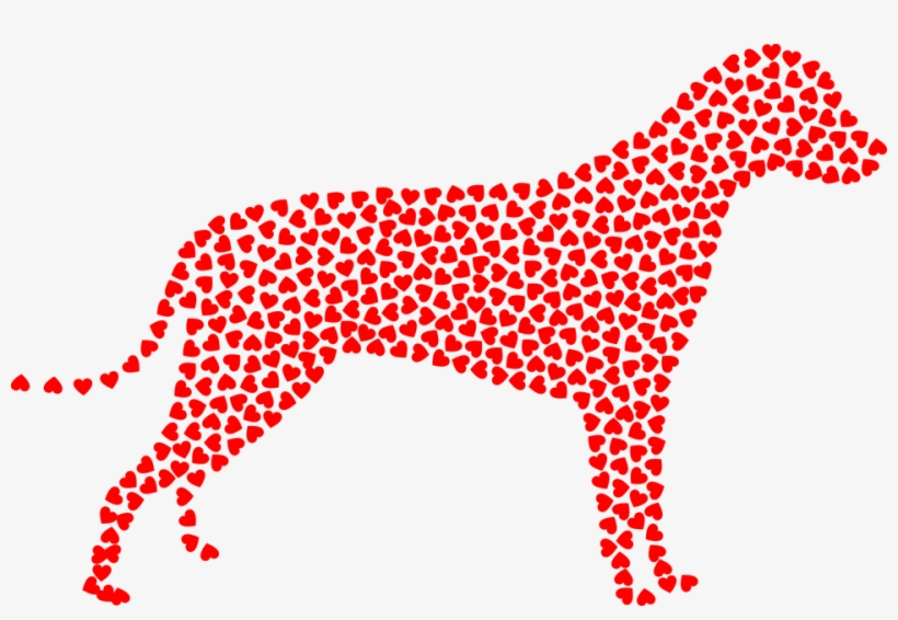 Medium Image - Dog With Heart Clip Art, transparent png download
