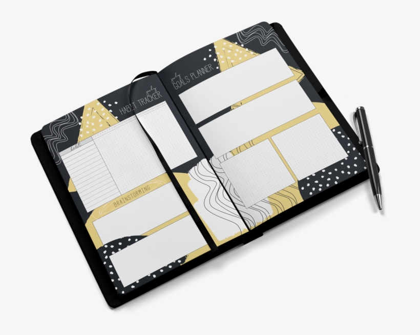An Organicer Planner Open To The Habits Page - Organicer, transparent png download
