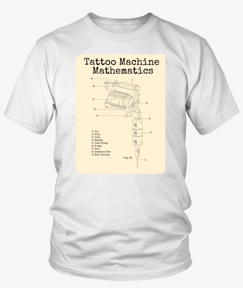 Tattoo Machine Mathematics T-shirt For Him - Ocasio Cortez T Shirt, transparent png download