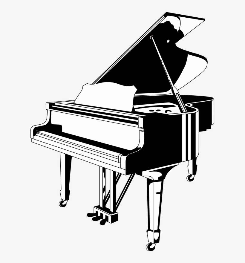 Tags - - Piano Black And White Vector, transparent png download