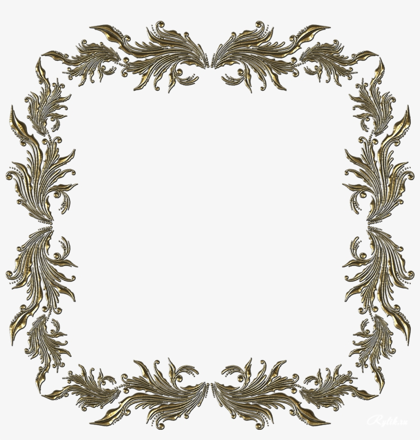 Elegant Frame Png - Noteworthy Collections Ns-393 Leafy Square Custom Snap, transparent png download