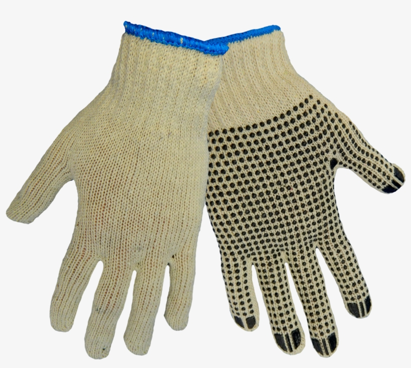 S55d1 Global Glove Safe Knit Glove With Gripping Black - Global Glove S55d1 Economy Weight Dotted String Knit, transparent png download