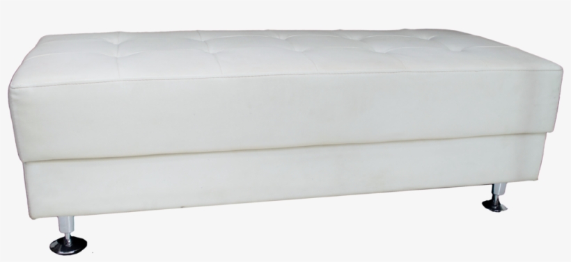 Aaden White Leather Bench, transparent png download