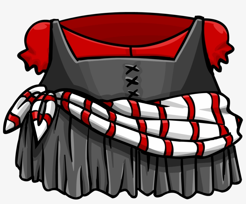 Striped Sash Dress - Club Penguin Rockhopper, transparent png download