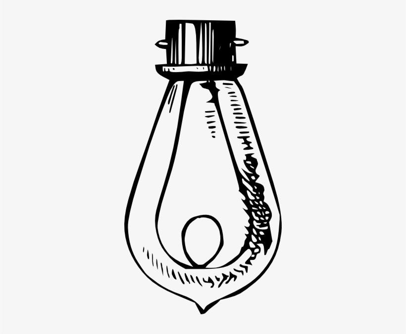 Antique Incandescent Bulb Clip Art At Clker - Edison Bulb Clip Art, transparent png download