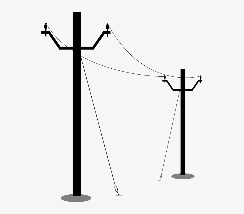 Lines Clipart Vector - Electric Pole Vector Png, transparent png download