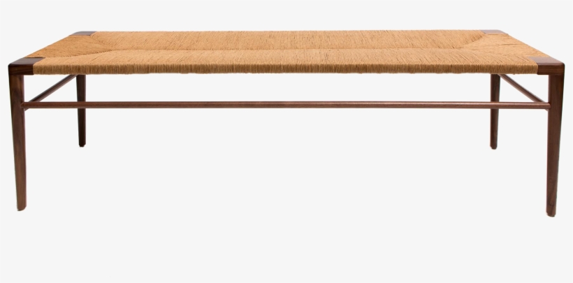 Woven Rush Bench - Furniture, transparent png download