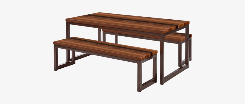 Walnut Premium Dining & Benches - Furniture, transparent png download