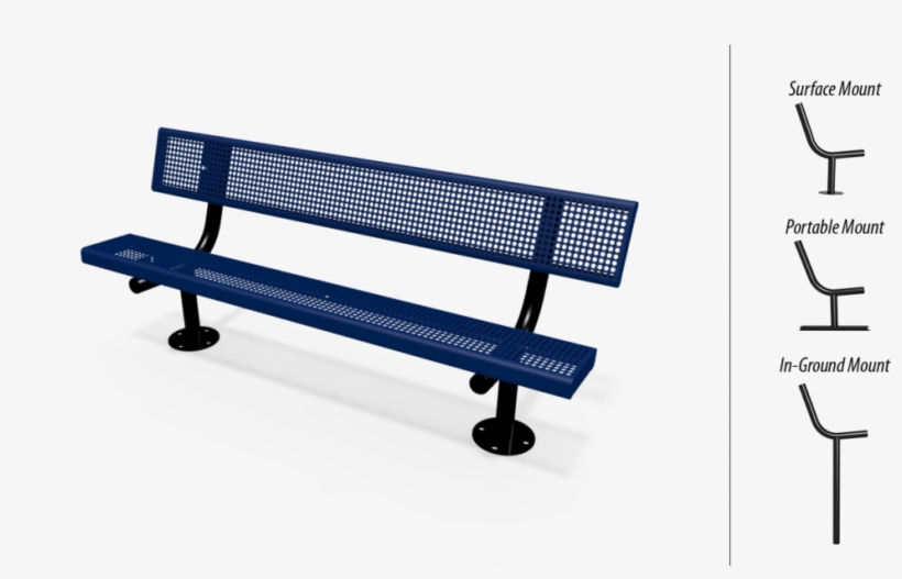 Classic Series Bench - Superior Recreational Products - 6' Surface Mount Ultra, transparent png download