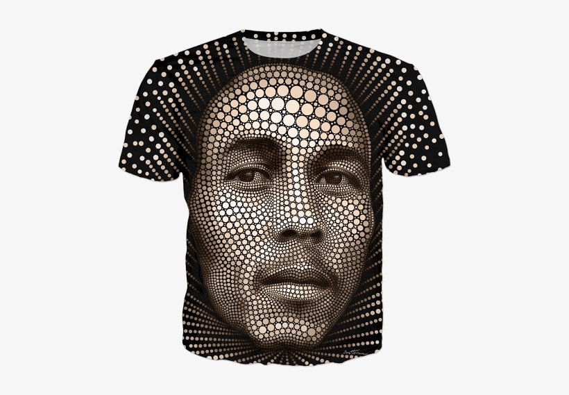 Bob Marley Reggae King Digital Circlism T-shirts - Bob Marley Circles, transparent png download