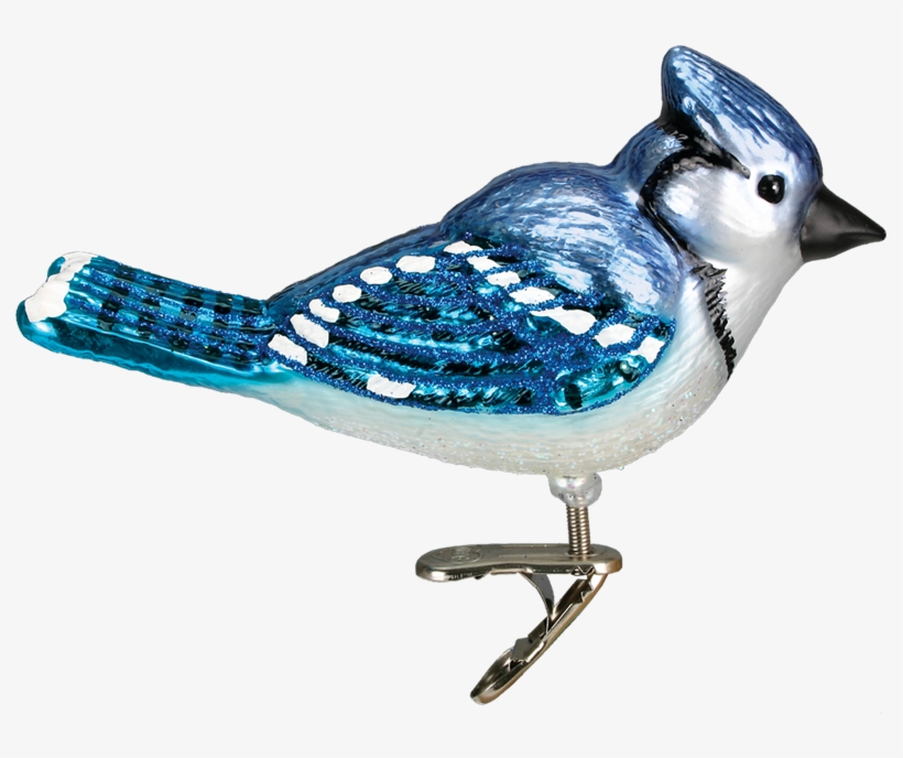 Old World Christmas Bright Blue Jay Ornament, transparent png download