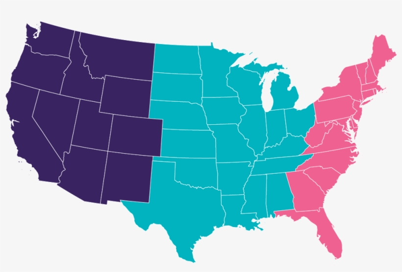 Us Map - Blue Map Of United States, transparent png download