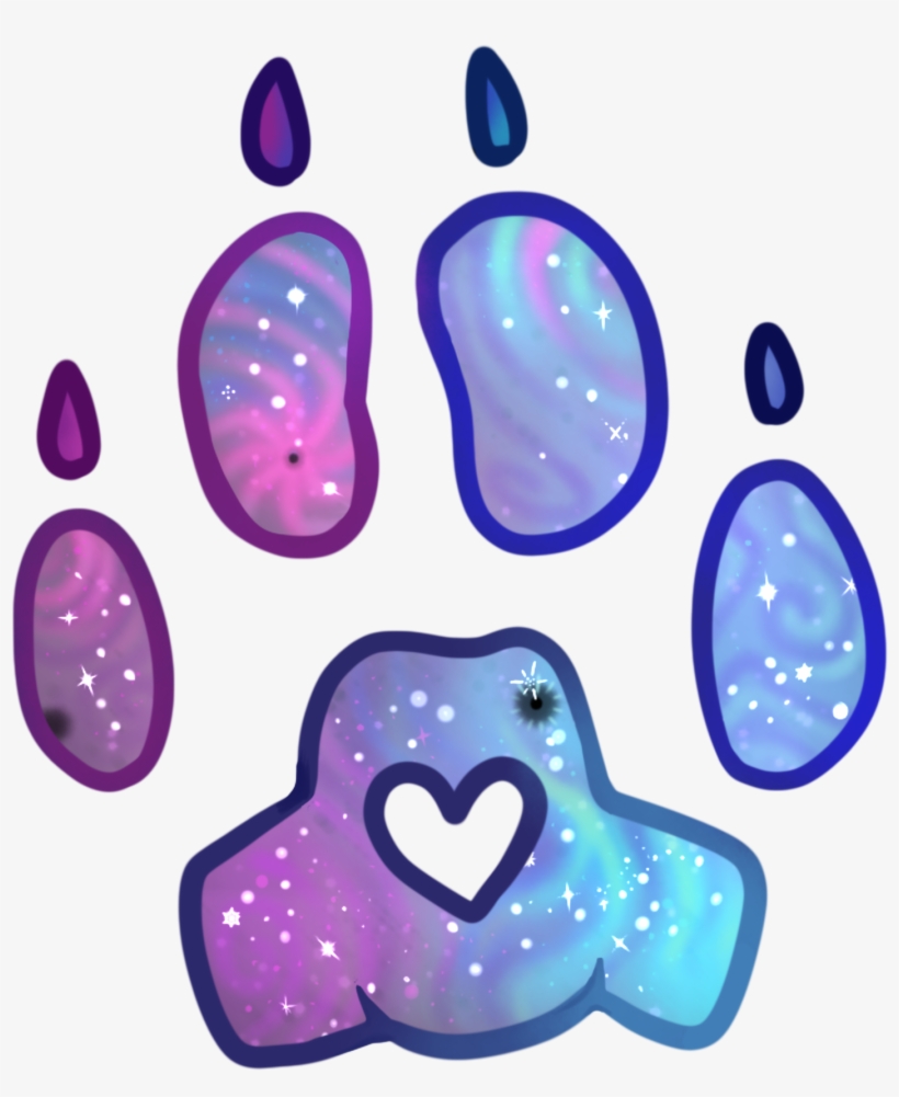 Galaxy Cat Paw Prints, transparent png download