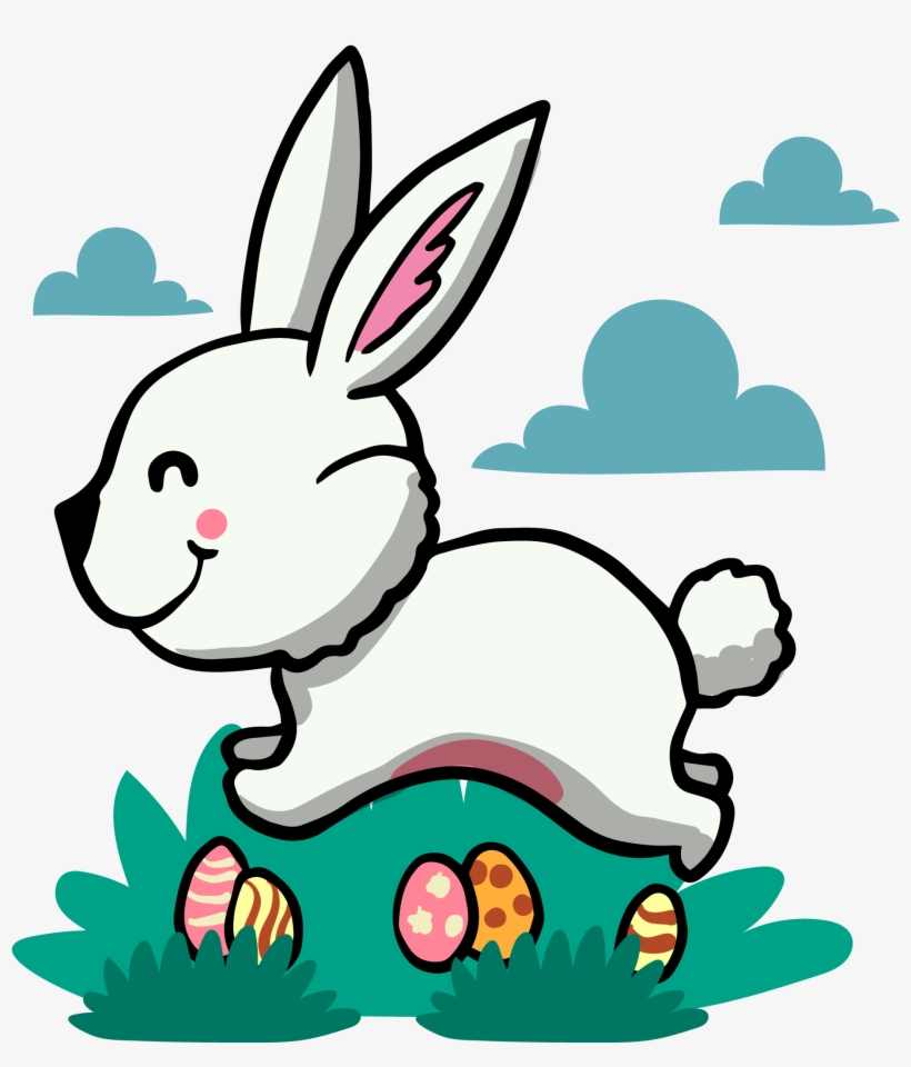 White Rabbit Easter Bunny European Rabbit - Desenho De Coelhinhos Colorido, transparent png download