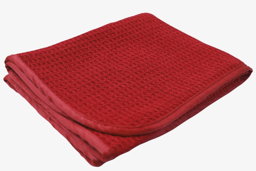 Red Waffle Wave Microfiber Waffle Towel 16" X 24" 360gsm - Red Towel Png, transparent png download