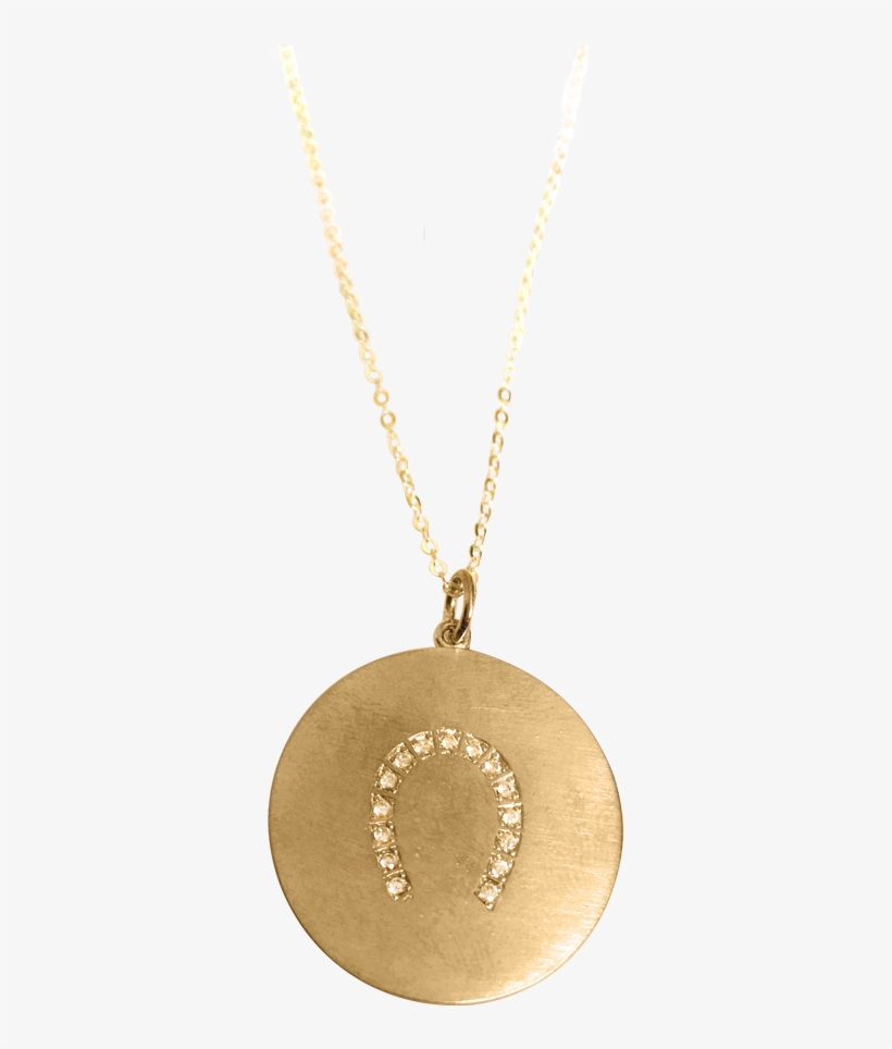 Lucky Horseshoe Necklace In 18k Yellow Gold Vermeil - Locket, transparent png download