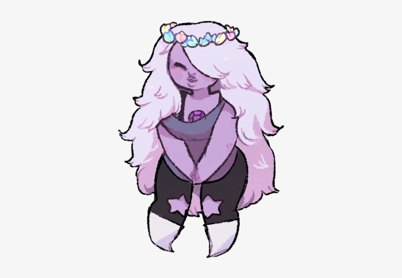 Flower Crown Ame - Steven Universe Purple Girl, transparent png download