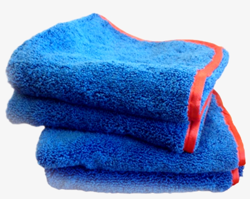 Large Blue Microfiber Towel With Trim - Microfiber, transparent png download
