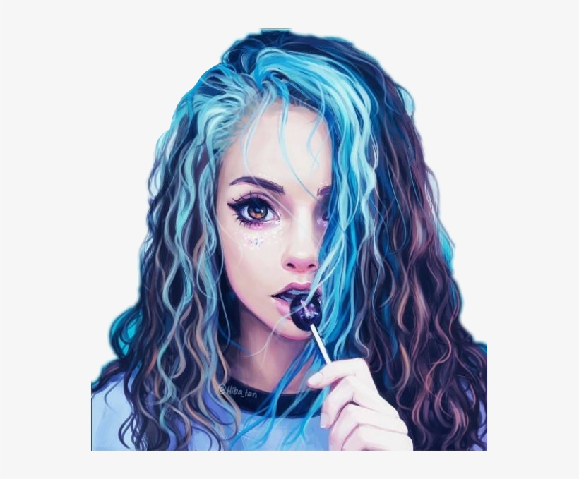 Girl With Lollipop Drawing, transparent png download