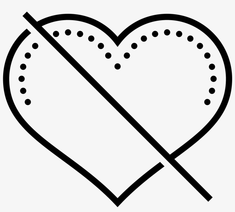 A Dislike Icon Is Represented With A Broken Heart - Logo Salon Men Depilation, transparent png download
