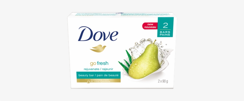 Bar Go Fresh Rejuvenate Pear & Aloe Vera Scent 2x90g - Dove Go Fresh 4 Beauty Bars Pear, transparent png download