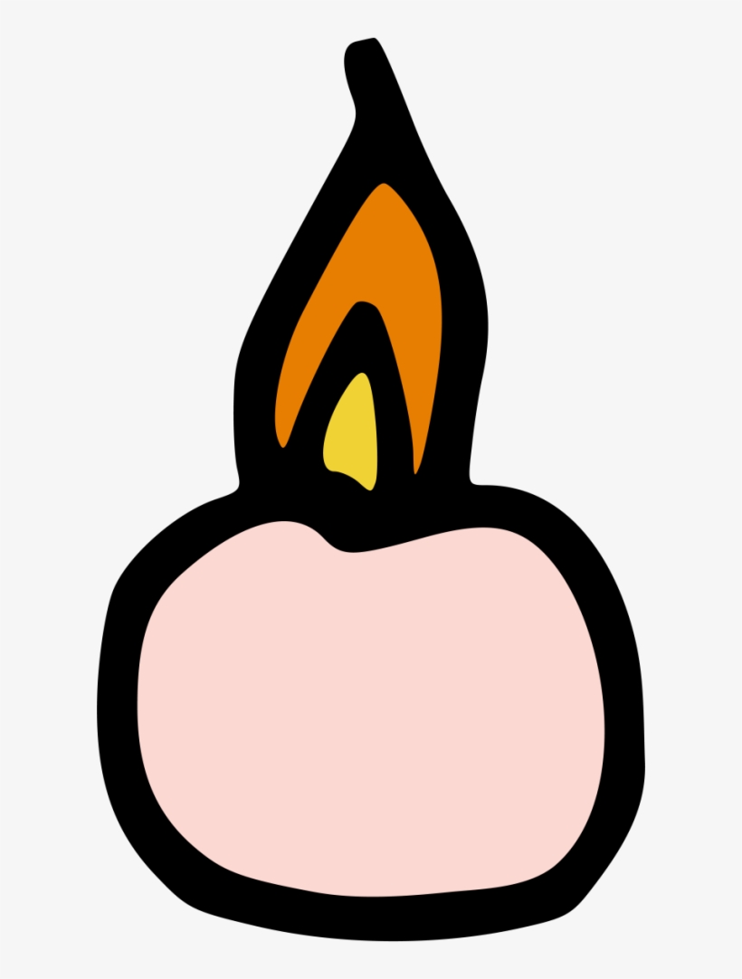 Una Luz De Vela Rosada En Invierno Con Un Transparente - Candle, transparent png download