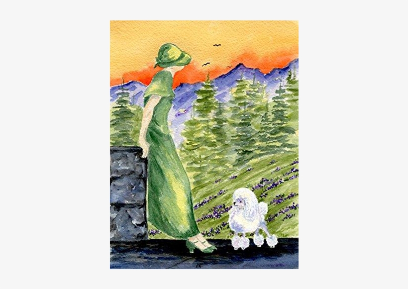 Auction - Caroline's Treasures Poodle Painting Print Plaque, transparent png download